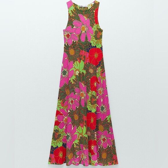 ZARA Maxi Dress Size S • BLOGGER FAVORITE • Special Edition Floral Summer - Picture 5 of 12